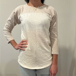 J. Crew Women's Beige and Cream Long Sleeve Top